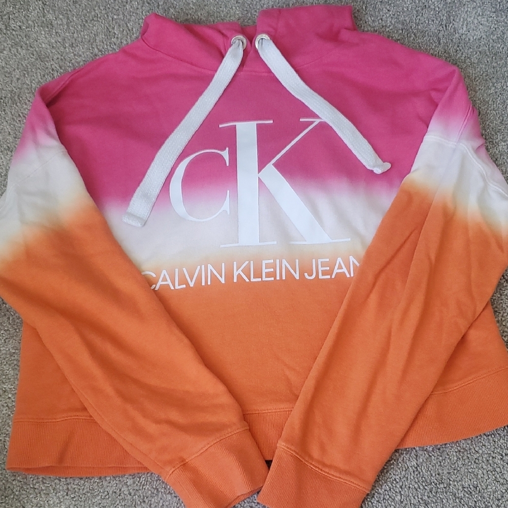 Calvin Klein Pink and Orange Gradient Sweatshirt
